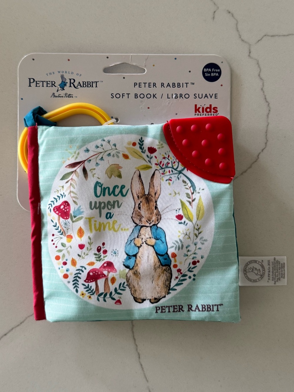 Peter Rabbit Soft Baby Book Teether